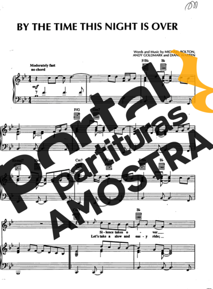 Kenny G By The Time This Night Is Over partitura para Piano