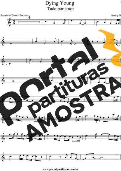 Kenny G  partitura para Saxofone Tenor Soprano (Bb)