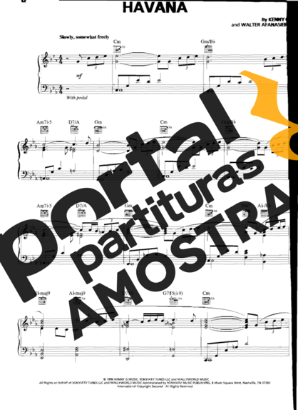 Kenny G Havana partitura para Piano