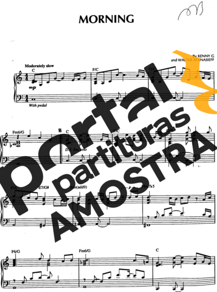 Kenny G Morning partitura para Piano