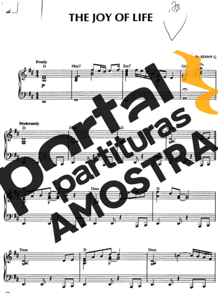 Kenny G The Joy Of Life partitura para Piano