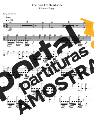 Killswitch Engage The End Of Heartache partitura para Bateria