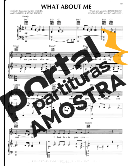 Kim Carnes What About Me partitura para Piano