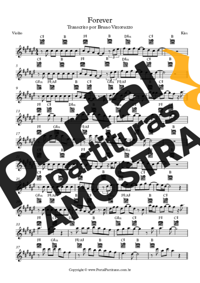 Kiss Forever partitura para Violão