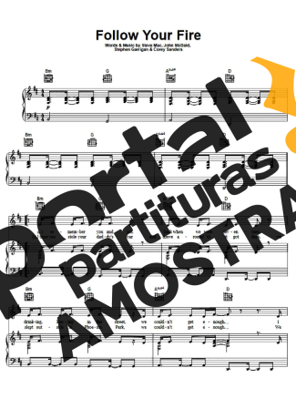 Kodaline Follow Your Fire partitura para Piano