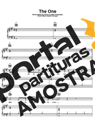 Kodaline The One partitura para Piano