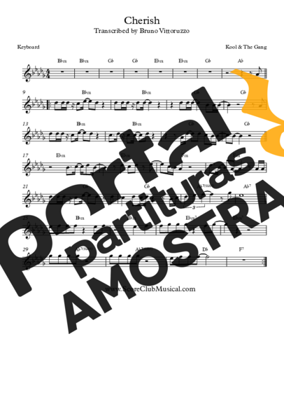 Kool & the Gang Cherish partitura para Teclado