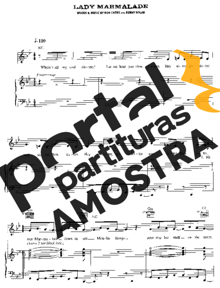 Labelle  partitura para Piano