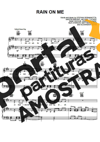 Lady Gaga and Ariana Grande Rain On Me partitura para Piano