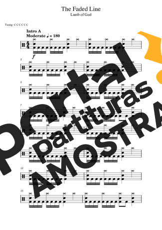 Lamb Of God The Faded Line partitura para Bateria