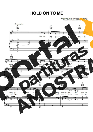 Lauren Daigle Hold On To Me partitura para Piano