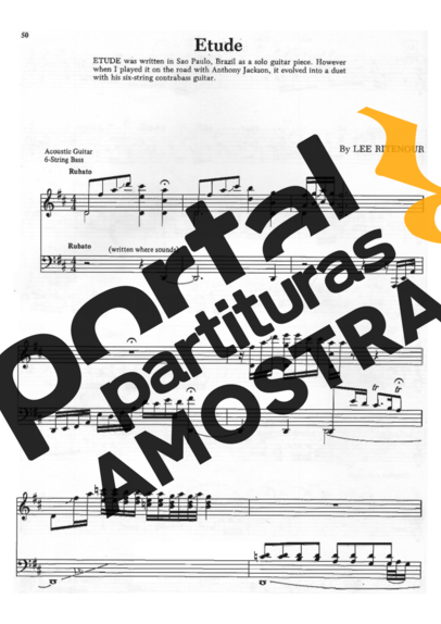 Lee Ritenour Etude partitura para Guitarra