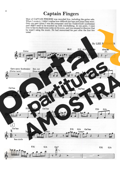 Lee Ritenour The Captain Fingers partitura para Guitarra