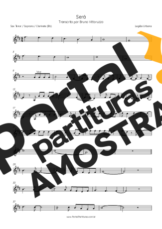 Legião Urbana  partitura para Clarinete (Bb)