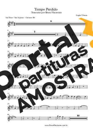 Legião Urbana  partitura para Clarinete (Bb)