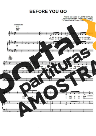 Lewis Capaldi  partitura para Piano