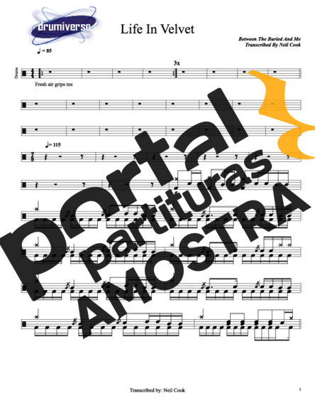Life In Velvet Life In Velvet partitura para Bateria