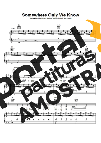 Lily Allen Somewhere Only We Know partitura para Piano