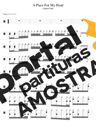 Linkin Park A Place For My Head partitura para Bateria