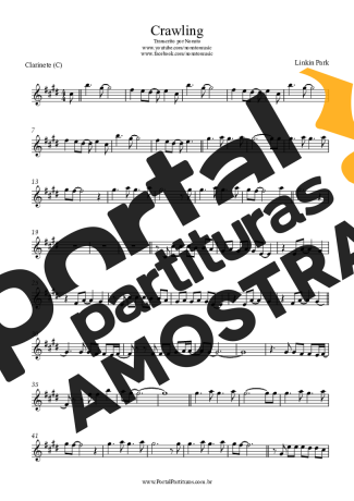 Linkin Park  partitura para Clarinete (C)