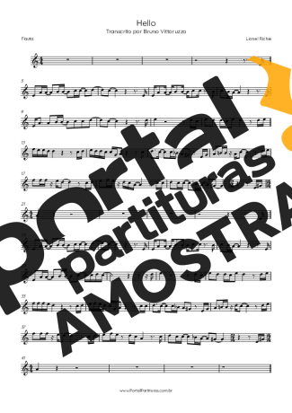 Lionel Richie Hello partitura para Flauta Transversal