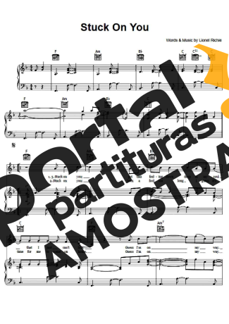 Lionel Richie Stuck On You partitura para Piano