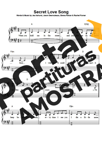 Little Mix feat Jason Derulo Secret Love Song partitura para Piano