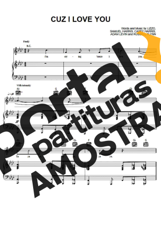 Lizzo Cuz I Love You partitura para Piano
