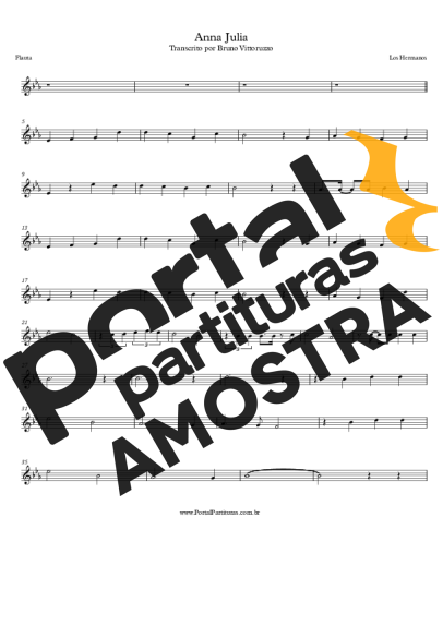 Los Hermanos  partitura para Flauta Transversal