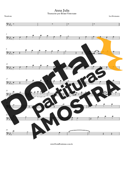 Los Hermanos  partitura para Trombone