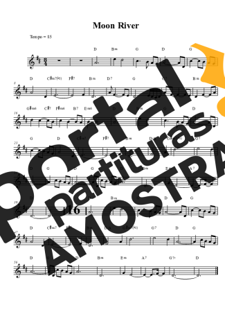 Louis Armstrong Moon River partitura para Clarinete (Bb)