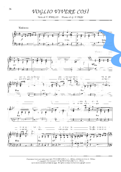 Luciano Pavarotti  partitura para Piano