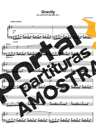 Ludovico Einaudi Gravity partitura para Piano
