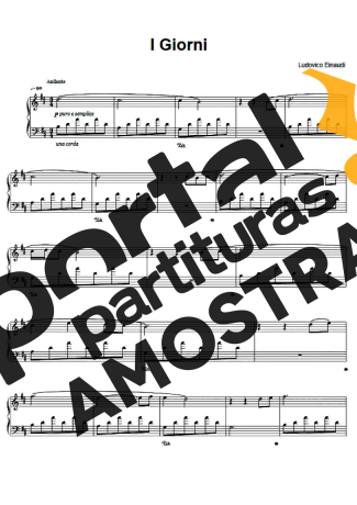 Ludovico Einaudi I Giorni partitura para Piano