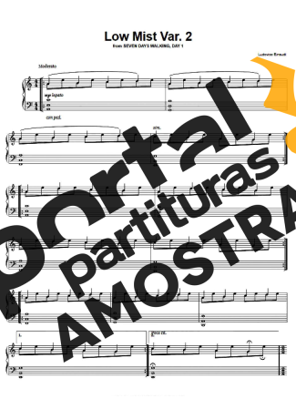 Ludovico Einaudi Low Mist Var. 2 partitura para Piano