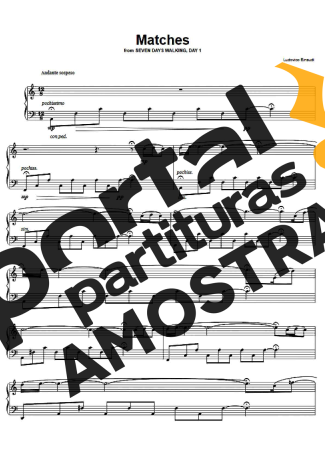 Ludovico Einaudi Matches partitura para Piano