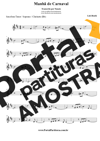 Luiz Bonfá  partitura para Clarinete (Bb)