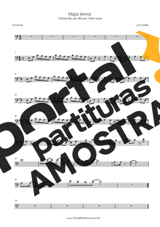 Luiz Caldas Haja Amor partitura para Trombone