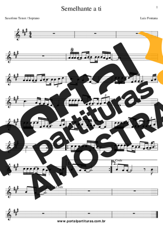 Luiz Fontana Semelhante A Ti partitura para Clarinete (Bb)