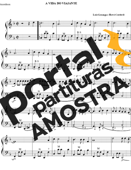 Luiz Gonzaga  partitura para Acordeon