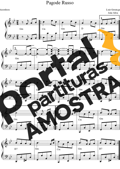 Luiz Gonzaga  partitura para Acordeon