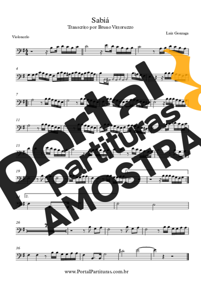 Luiz Gonzaga  partitura para Violoncelo