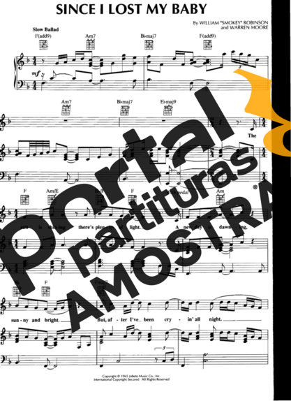 Luther Vandross Since I Lost My Baby partitura para Piano