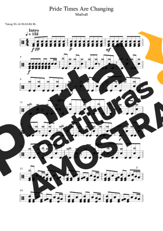 Madball Pride Times Are Changing partitura para Bateria