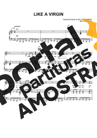 Madonna Like A Virgin partitura para Piano