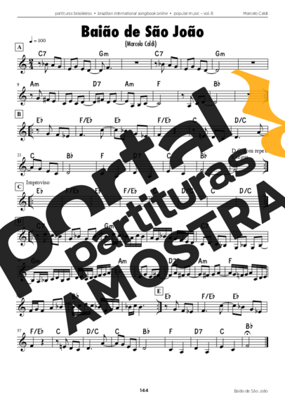 Marcelo Caldi Baião De São João partitura para Acordeon