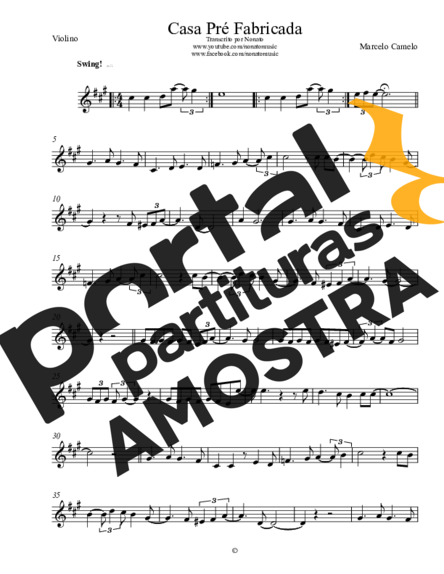 Marcelo Camelo  partitura para Violino