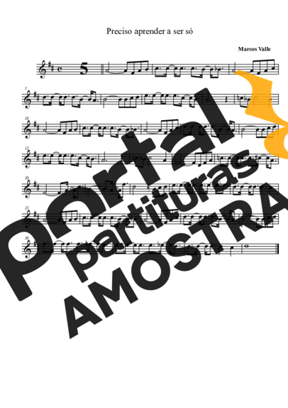 Marcos Valle  partitura para Saxofone Tenor Soprano Clarinete (Bb)
