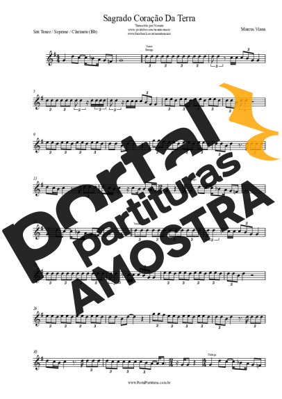 Marcus Viana  partitura para Saxofone Tenor Soprano (Bb)