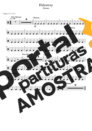 Marino Hideaway partitura para Bateria